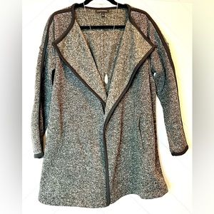 Banana Republic Long Open Marled Charcoal Cardigan/Jacket Size Small